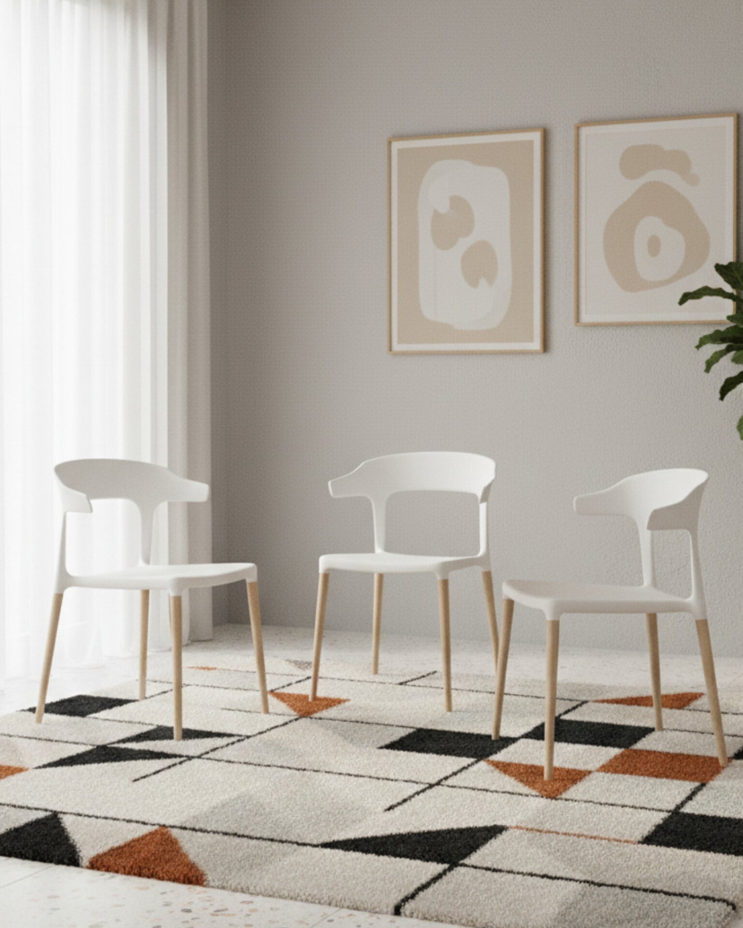 Table Éline avec Chaises Coquie – Design Moderne
