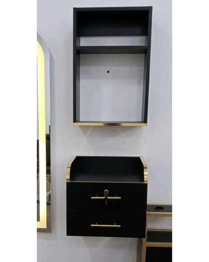 Meuble de Coiffure Professionnel – خزانة لصالونات الحلاقة (قطعتان)